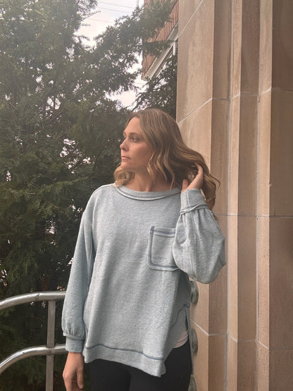 Brushed Hacci Round Neck Long Sleeve