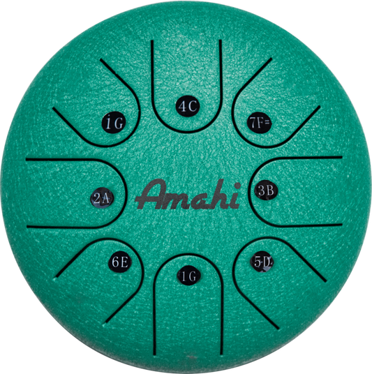 Green 6" Steel Tongue Drum