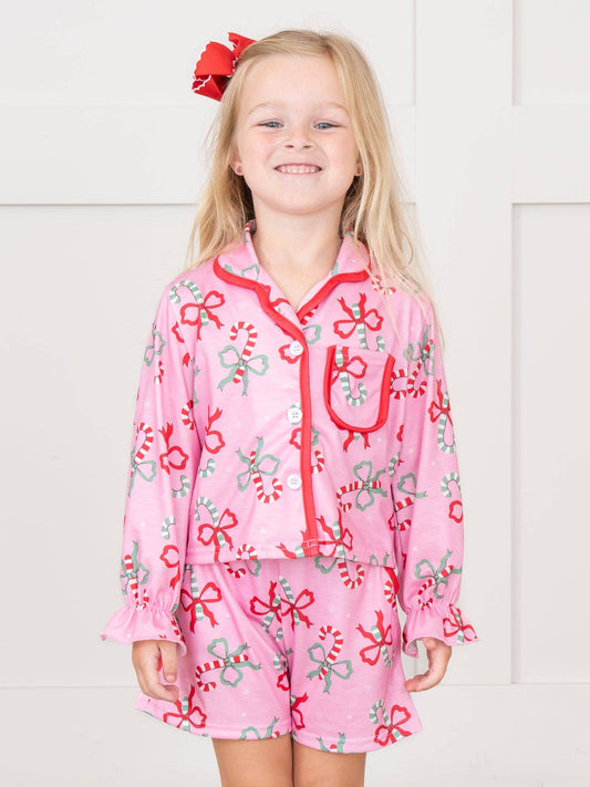 Candy Cane Cutie Cropped Pajamas