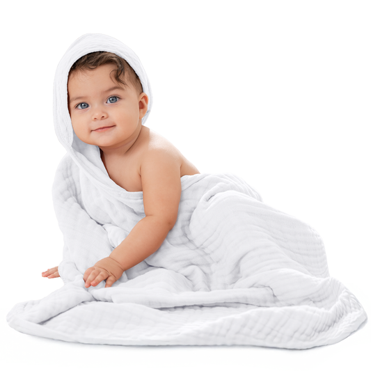 Baby Hooded Towels 6 Layer Muslin Cotton Towel for Kids