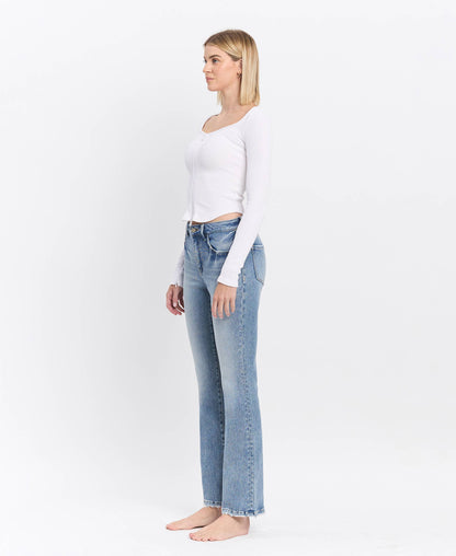 Glamour HIGH RISE FULL LENGTH BOOTCUT JEANS T6573