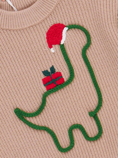 Merry Dino Present Sweater
