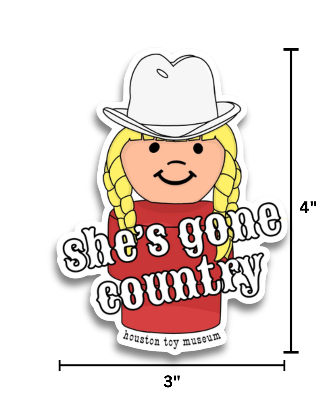 "She's Gone Country" Little People Sticker