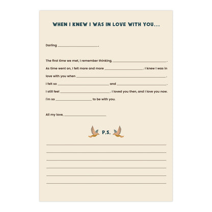 A Box of Love Fill in the Blank Read Me When Letters