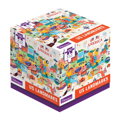 US Landmarks 100 Piece Kids Puzzle