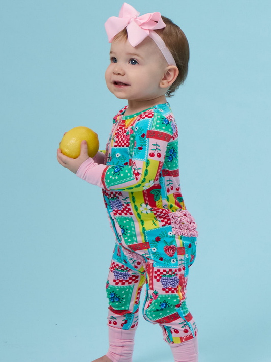 Picnic Party Patchwork Ruffle Pajamas