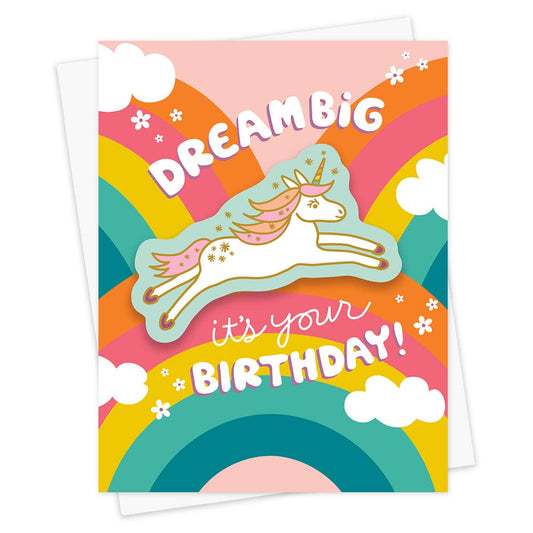 Unicorn Dream Sticker Birthday Card