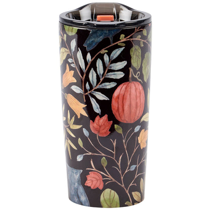 Floral Halloween Coffee Tumbler