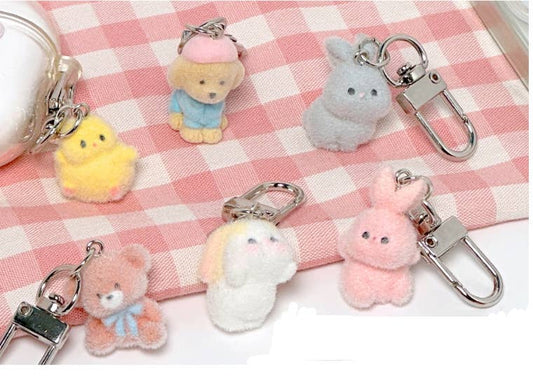 Fluffy Animal Keyring