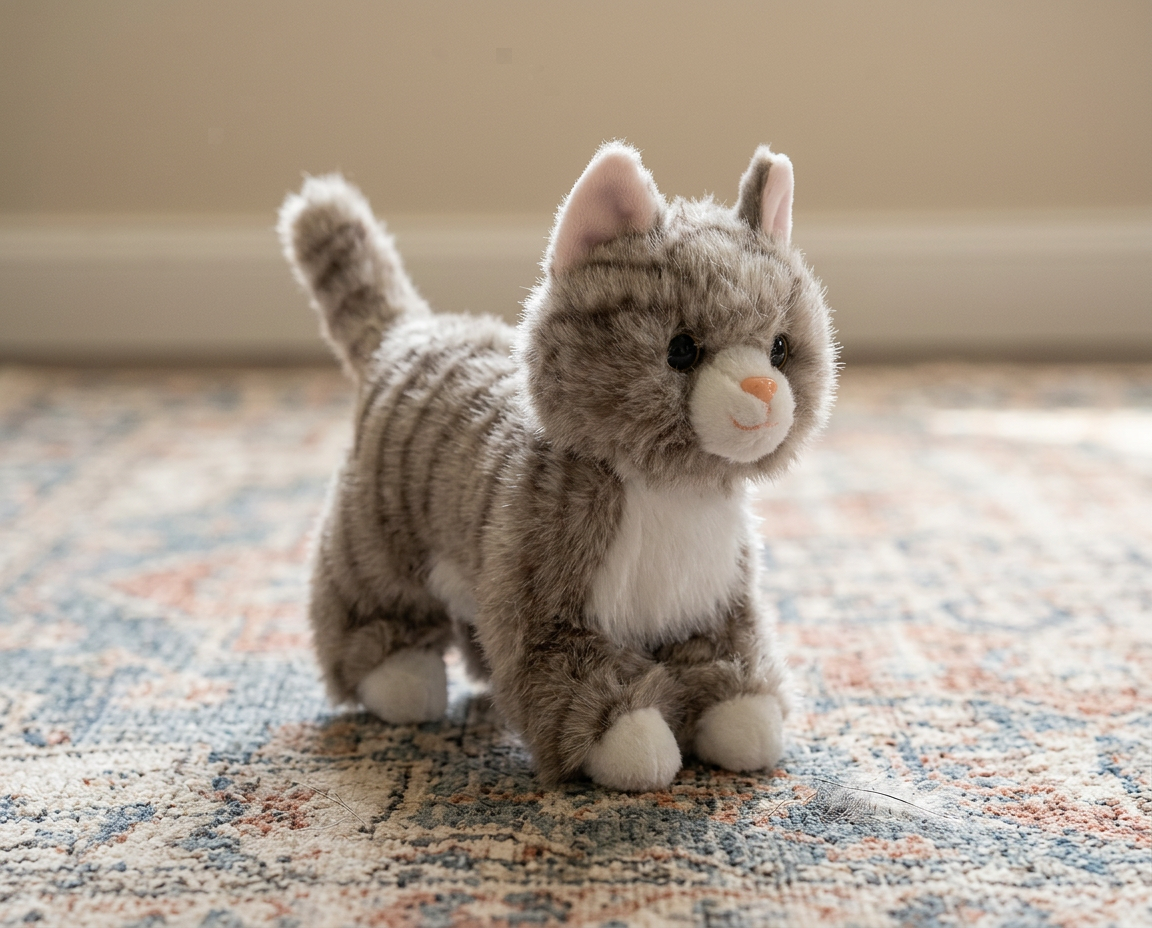 Grey Tabby Cat 9"