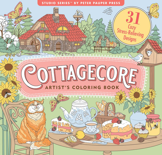 Cottagecore Adult Coloring Book