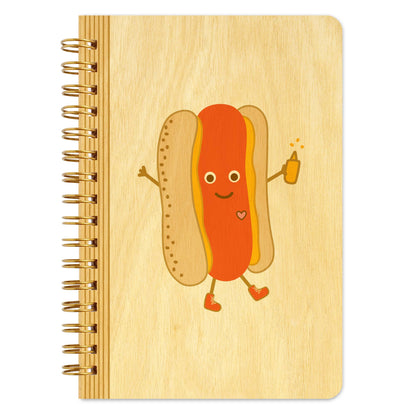 Hot Dog Wood Notebook