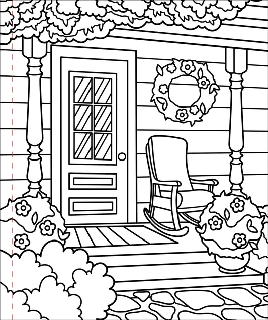 Large Print Coloring Book - Home Sweet Home