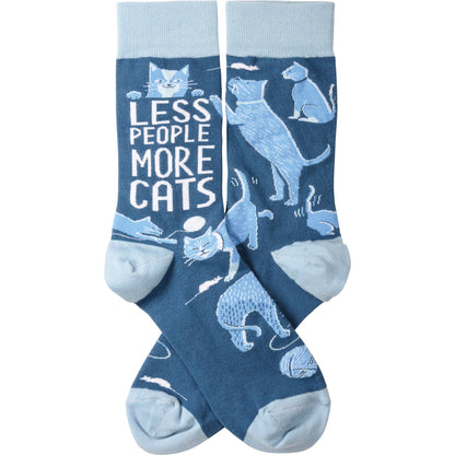 Less People More Cats Socks