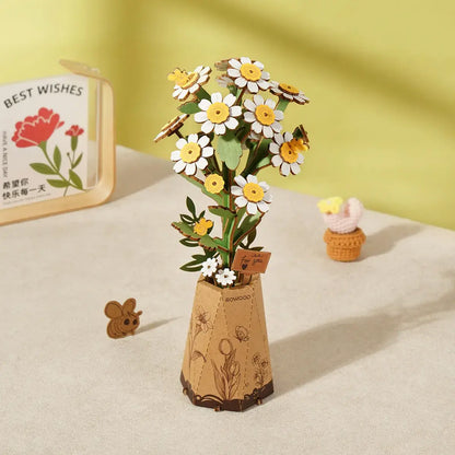 Chamomile 3D Wooden Flower Puzzle