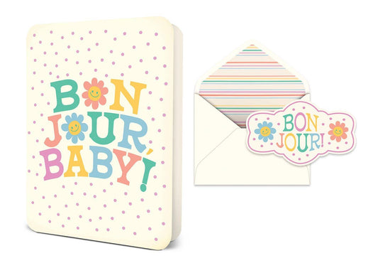 Bonjour, Baby! Deluxe Greeting Card