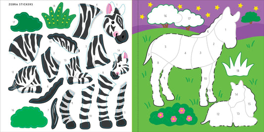 Wild Animals First Color by Sticker Book