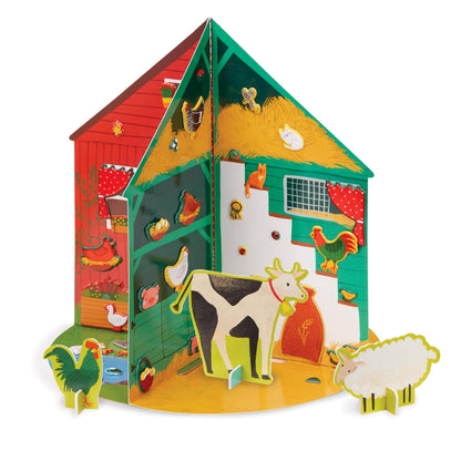 Around the Barn Puffy Sticker 3D Playhouse