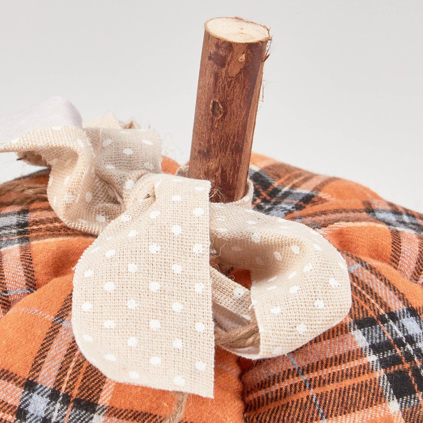 Large Orange Plaid Pumpkin