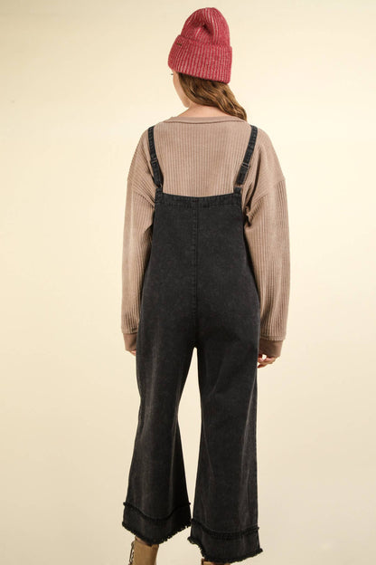 Twill Solid Overall Jumpsuit