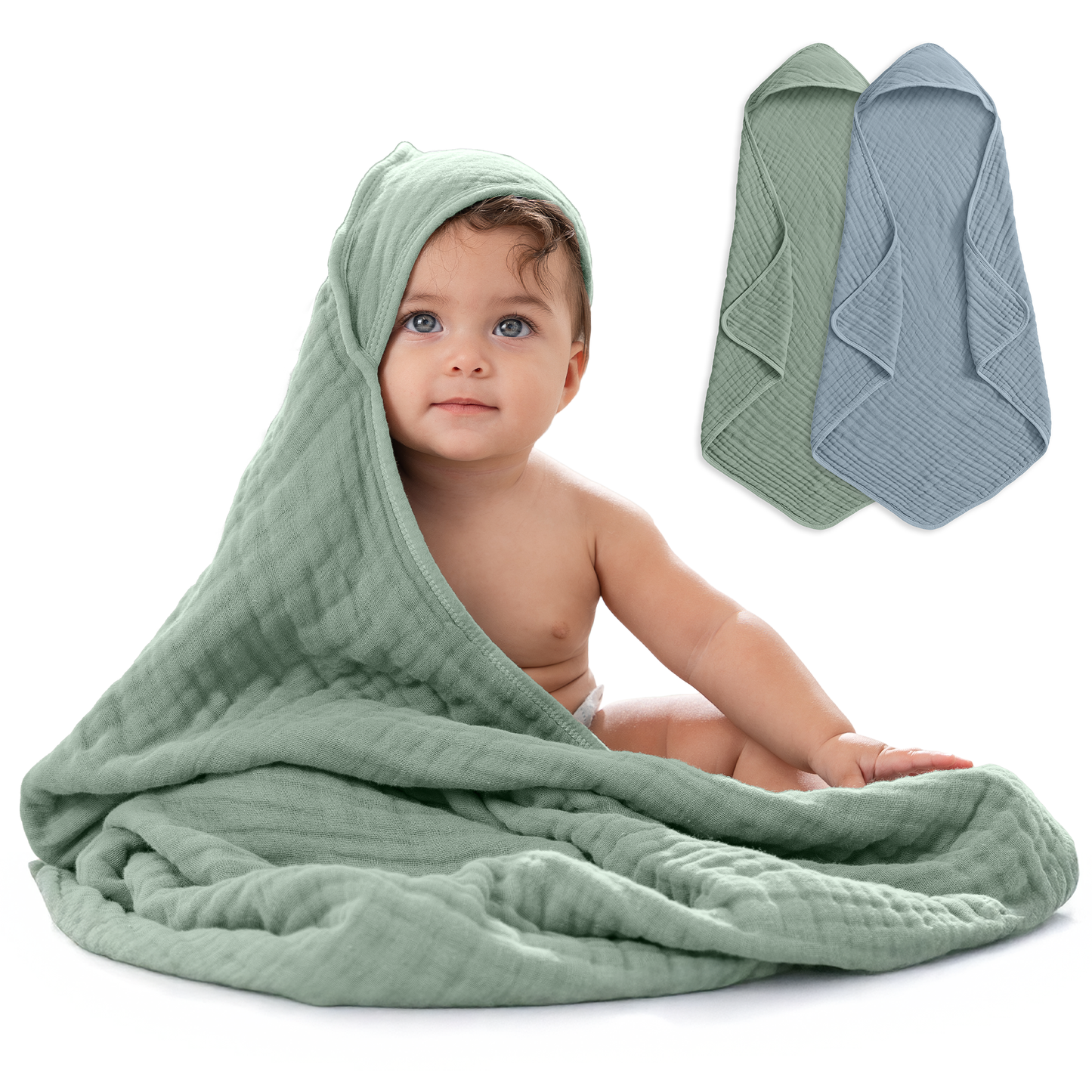 Baby Hooded Towels 6 Layer Muslin Cotton Towel for Kids