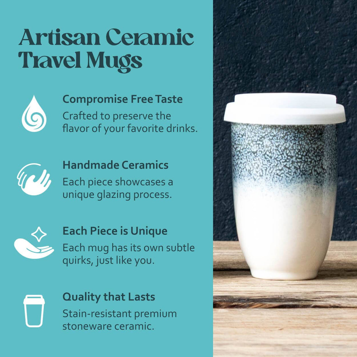 Glacier Ceramic Cups and Mugs