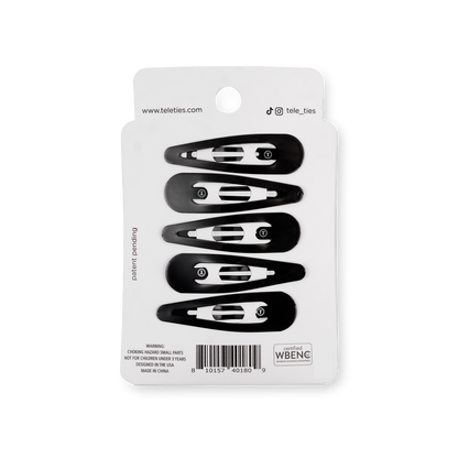 Snap Clip | Jet Black | 6 Count