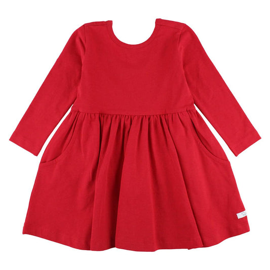 Red Knit Twirl Dress