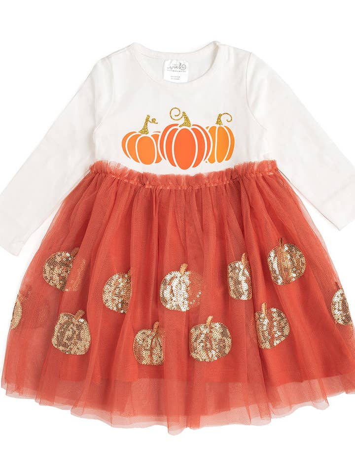 Pumpkin LS Tutu Dress