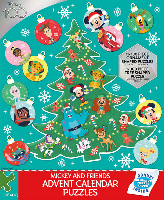 Mickey's 12 Days Of Christmas Advent Calendar - 12 Puzzle Set