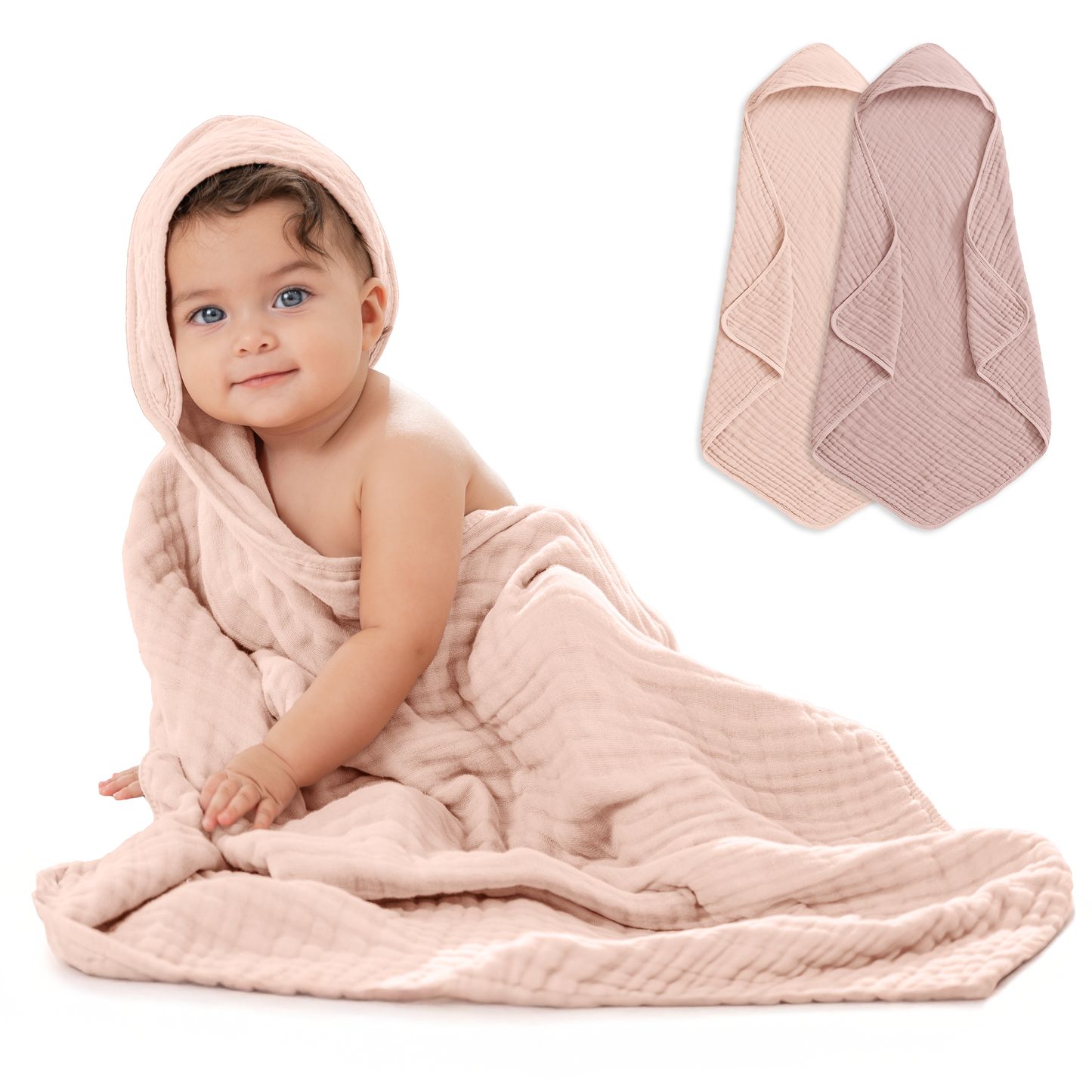 Baby Hooded Towels 6 Layer Muslin Cotton Towel for Kids