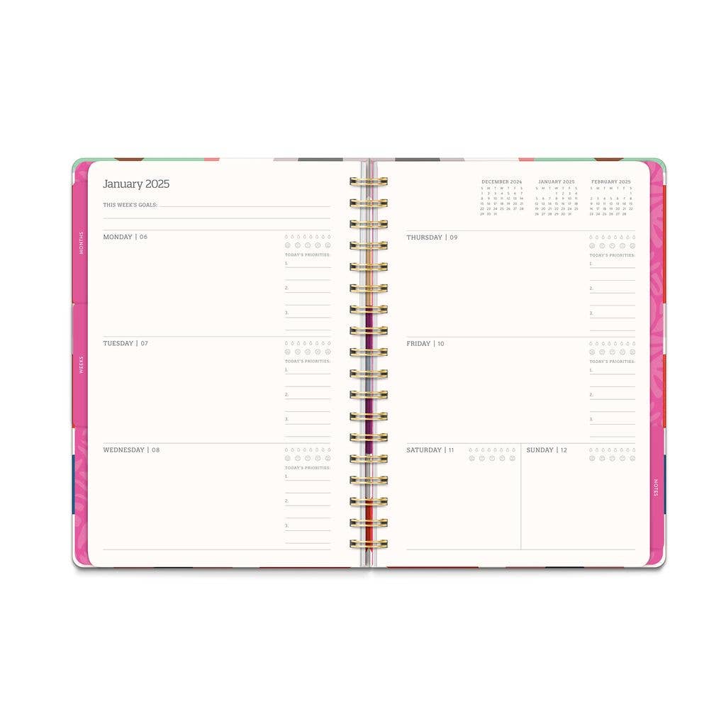 2025 Summer Poppies Tri-Tab Planner