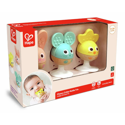 Cheery Critter Rattle Trio