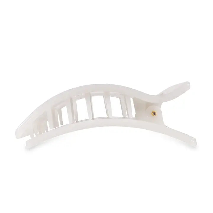 Square Flat Hair Clip | Large | Coconut White