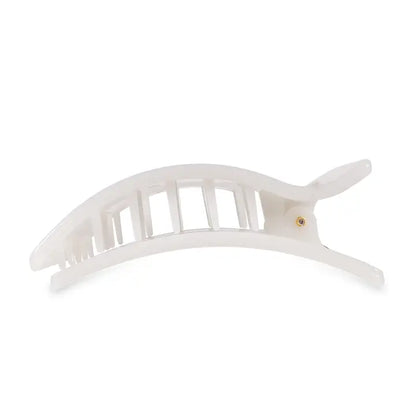 Square Flat Hair Clip | Large | Coconut White