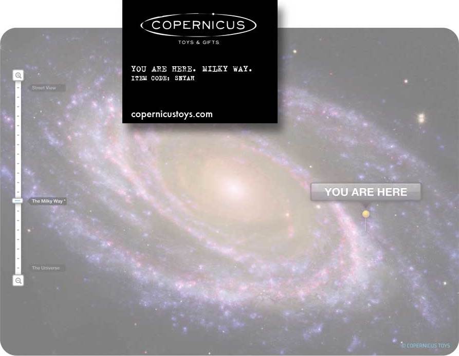 You Are Here. Galaxy View Postcard