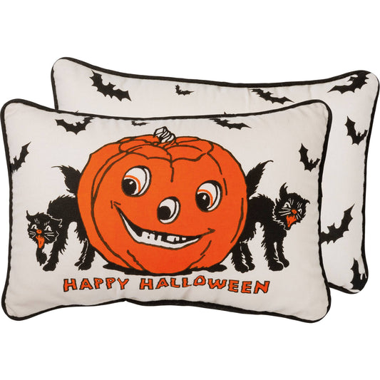 Vintage Happy Halloween Pillow