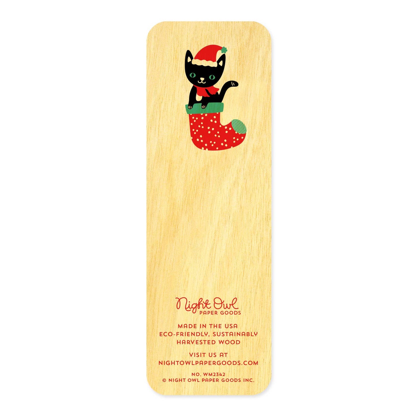 Stocking Cats Bookmark Holiday Card