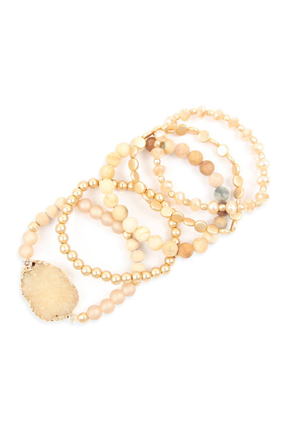 Druzy Stack Bracelet Set