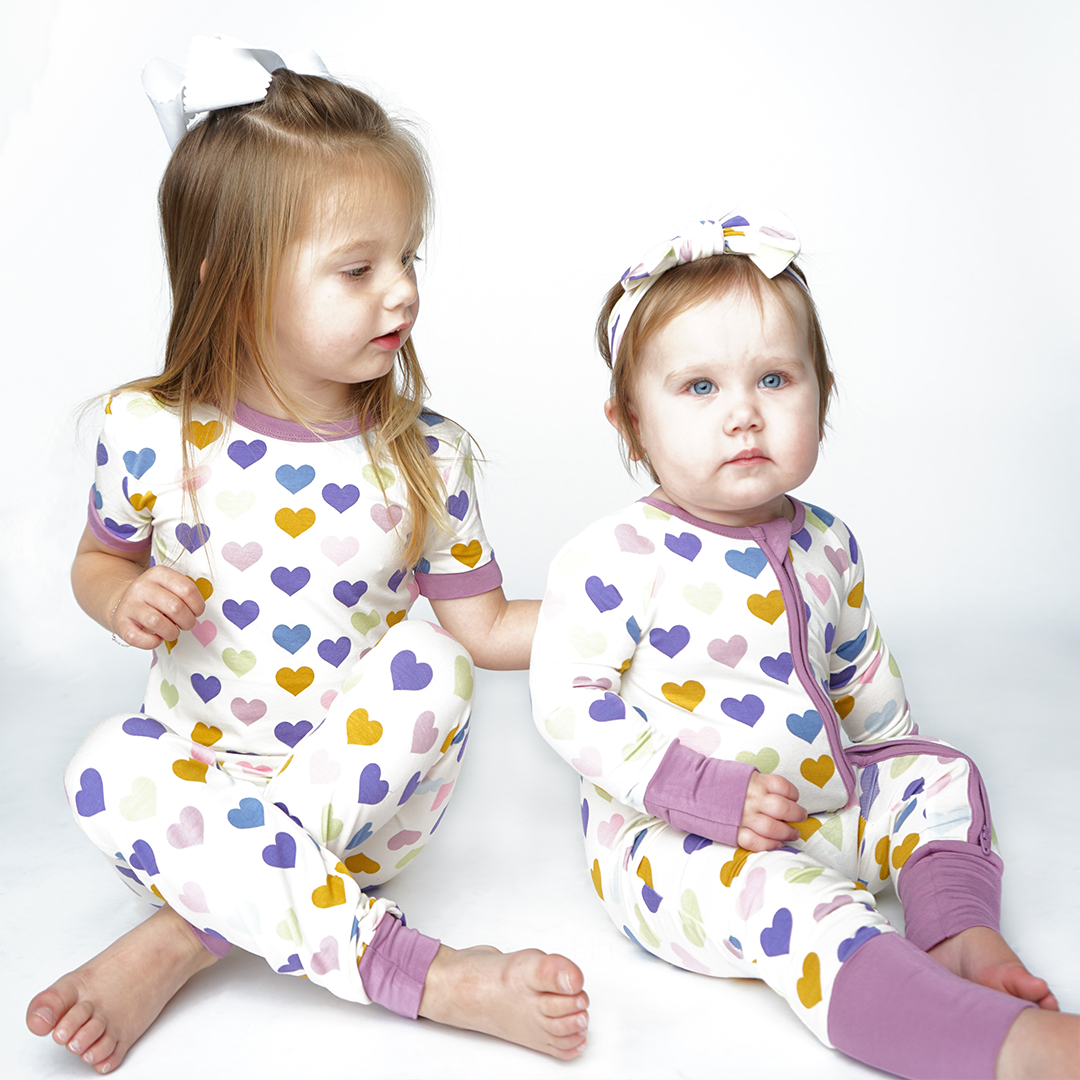 Purple Hearts Little Love PJs