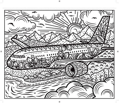 Planes and Helicopters Magic Painting Book