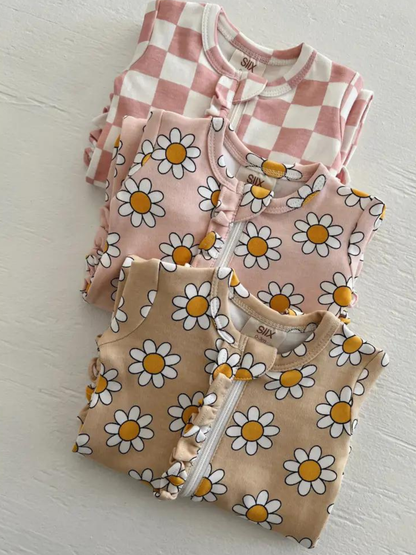Strawberry Shortcake Checkerboard Frill Zip Footie