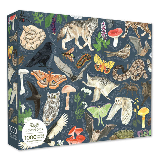 Midnight Flora & Fauna - 1000 Piece Jigsaw Puzzle