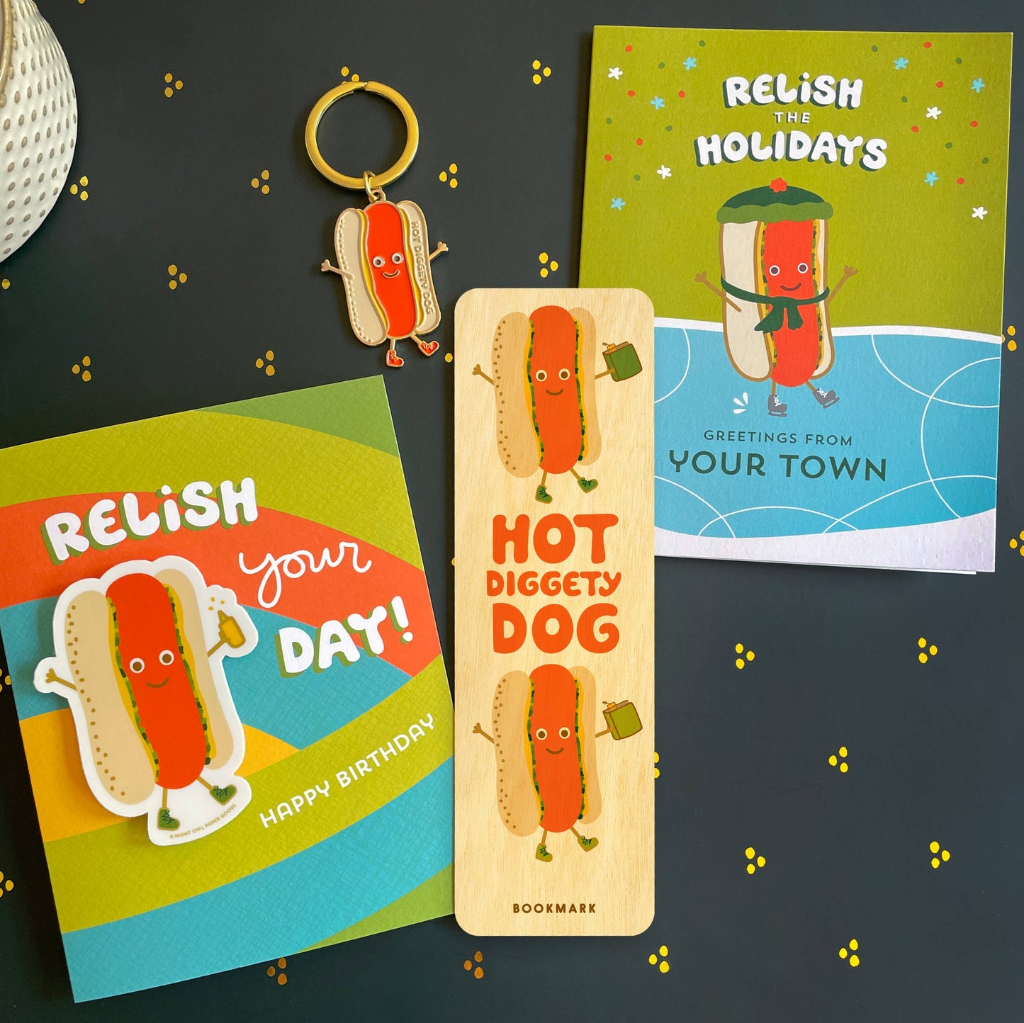 Relish Your Day! Hot Dog Sticker Birthday Card