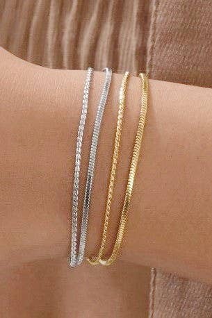 18K STAINLESS STEEL TARNISH FREE LAYERED BRACELET