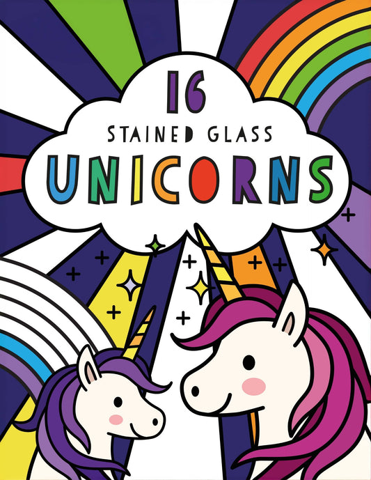 Unicorns Stained Glass Coloring