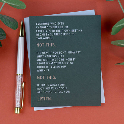 Elizabeth Gilbert Not This Card