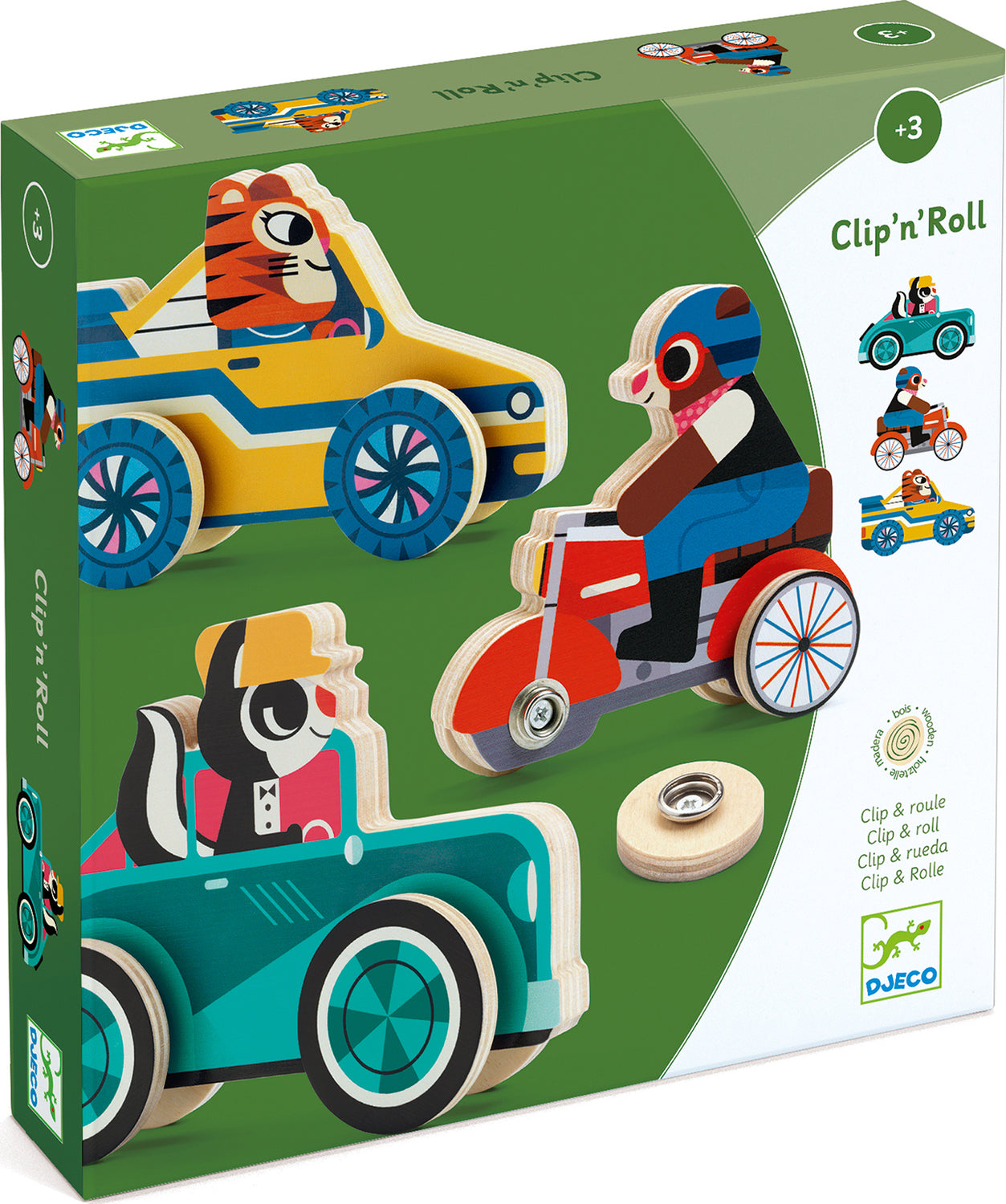 Djeco Clipacar Snapping Wheels Skill Boards