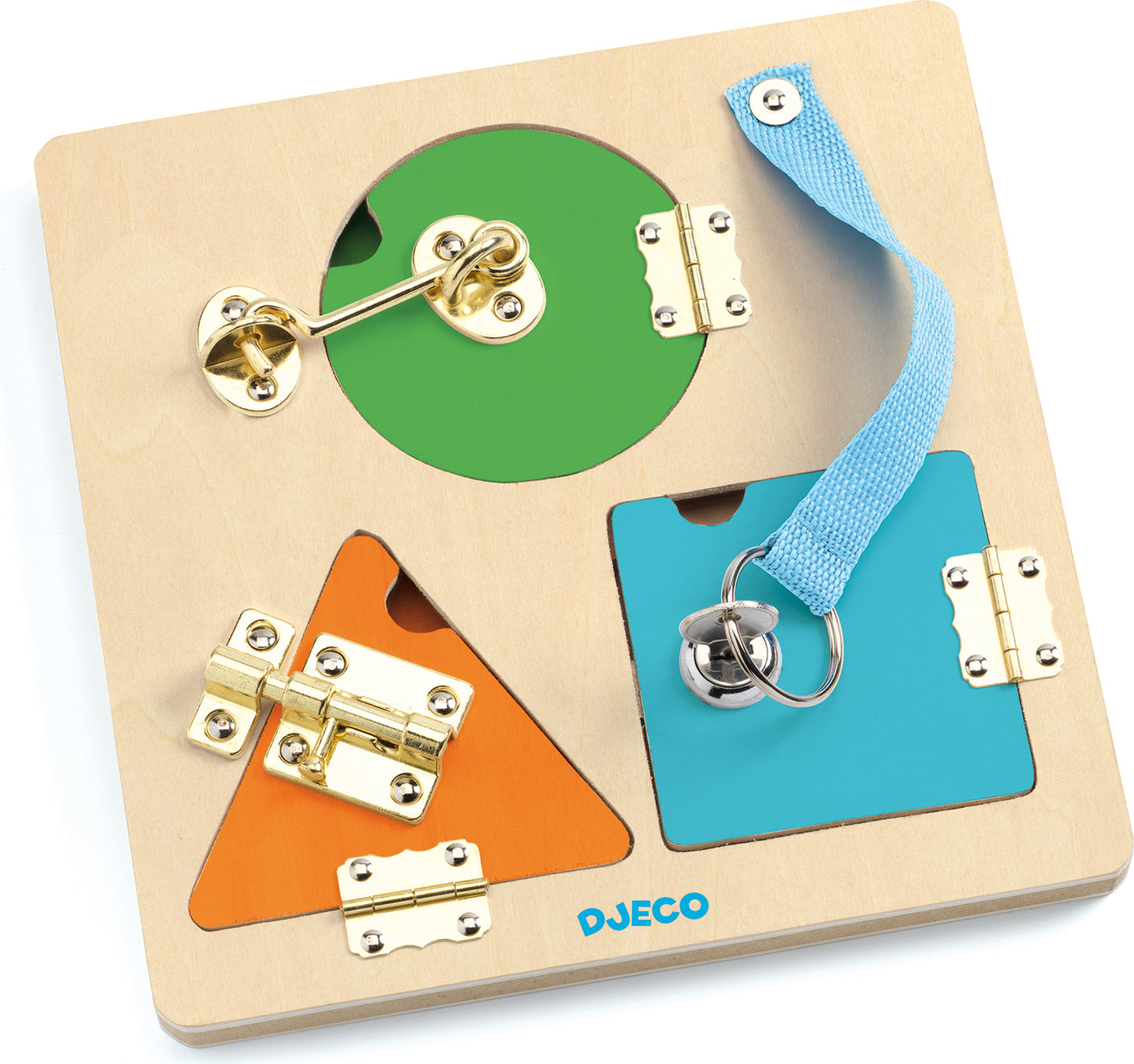 Djeco Lockbasic Locking/Unlocking Wooden Skill Board