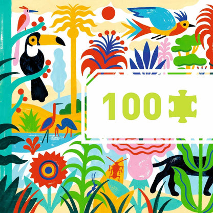 Jungle 100pc Gallery Jigsaw Puzzle + Poster